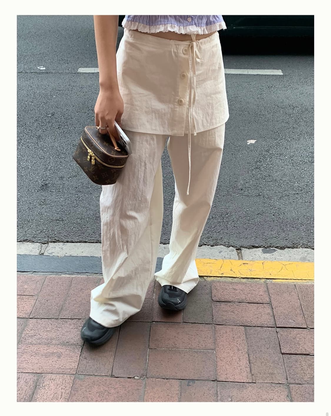 러브바이무드 레이어드 코튼 팬츠 상품이미지2