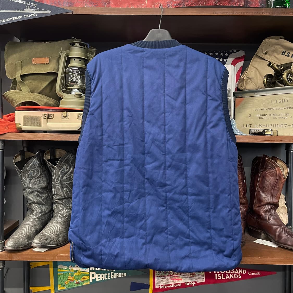 90s 바버 퀼팅 체크 라이닝 버튼 조끼 베스트 상품이미지2