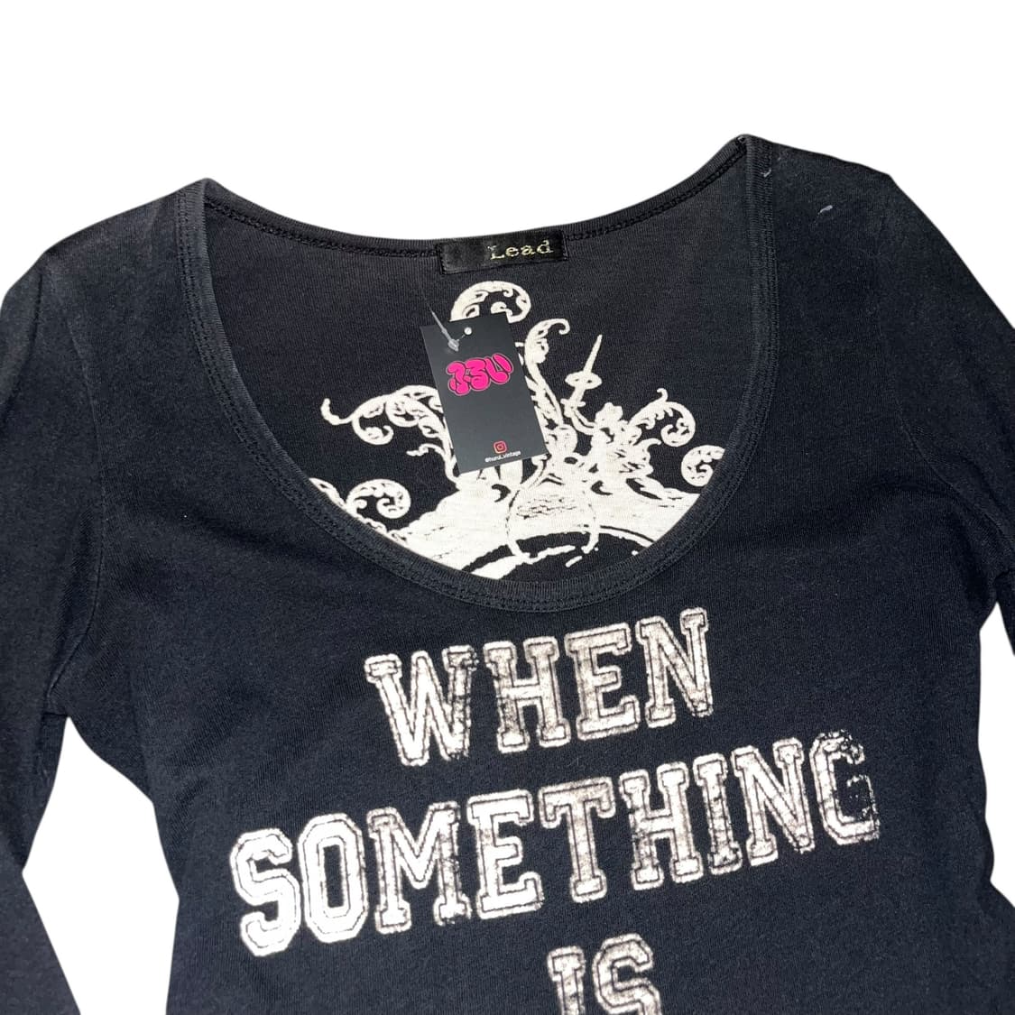 Lead 해골 레터링 프린팅 긴팔티 펑크갸루y2k 상품이미지5