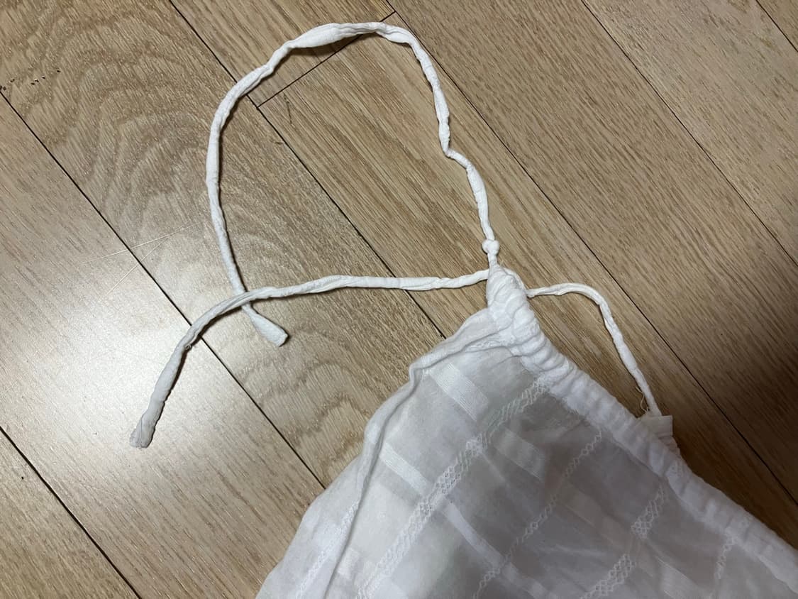 빈티지 스퀘어넥 레이스 슬리브리스 나시 탑 상품이미지5