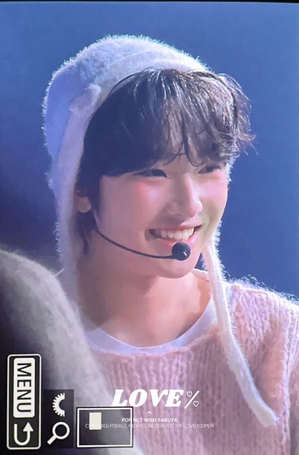 <엔시티위시 사쿠야 착용> 스노우 윈터 엔젤 윙 묘랑 비니 (화이트) 상품이미지2