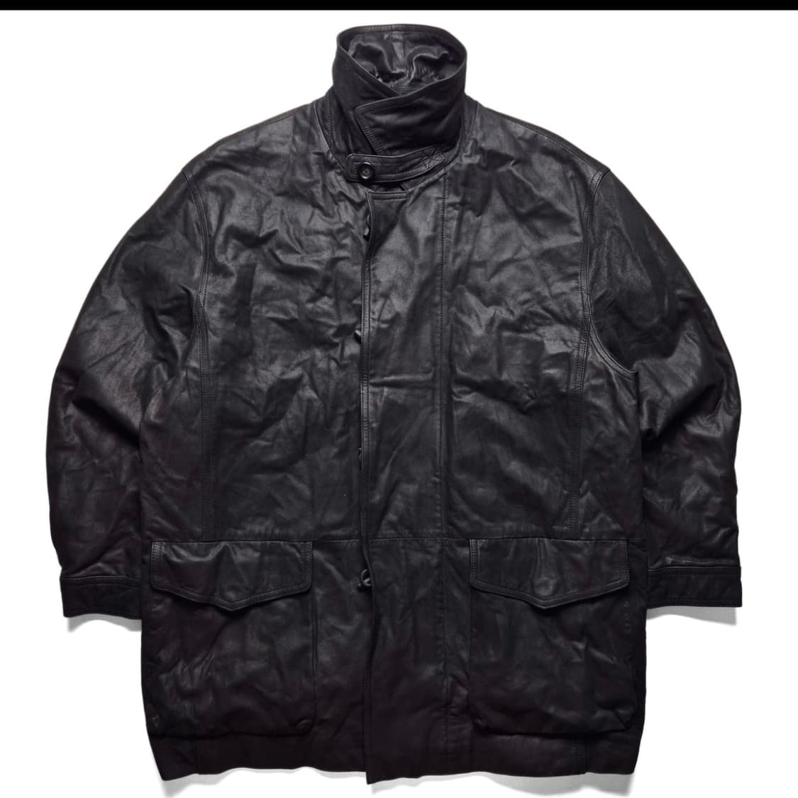 잭니콜라우스 가죽 하이넥 레더 카코트 (유스,머듈) 상품이미지1