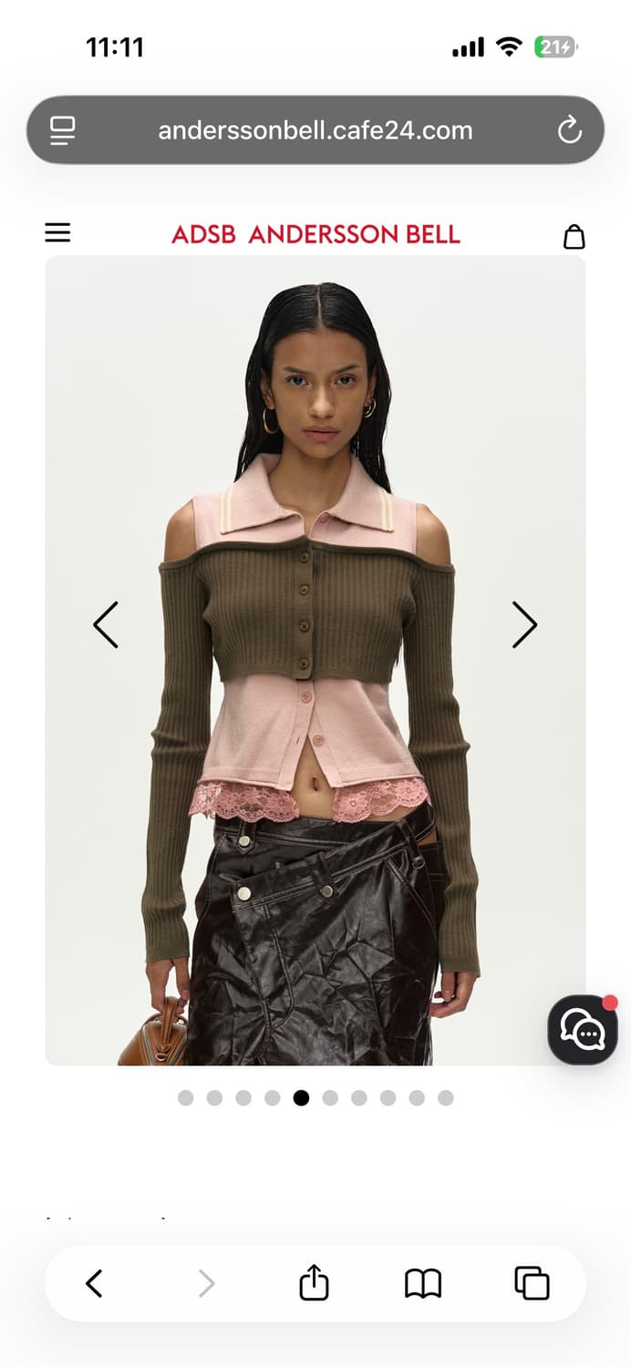 앤더슨벨 레이어드 오프숄더 탑 xs 상품이미지1