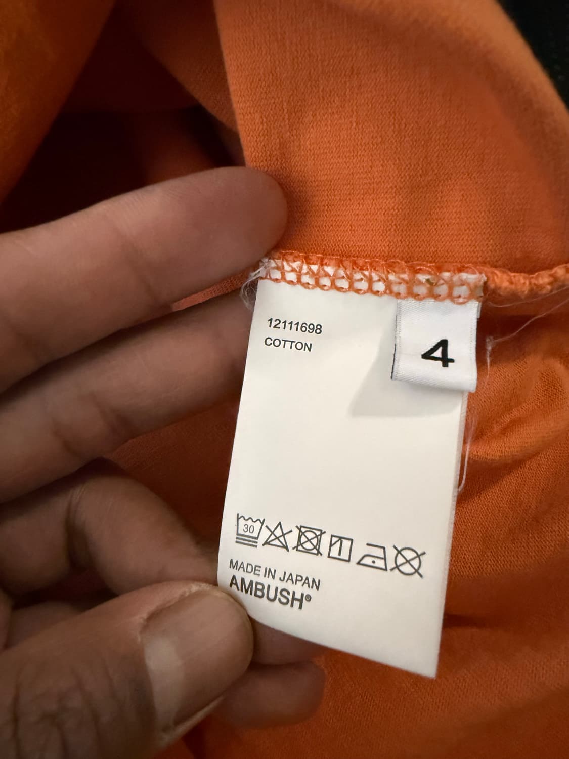 앰부쉬 오렌지 티셔츠 (일본 4) XL   (MADE IN JAPAN) 상품이미지4