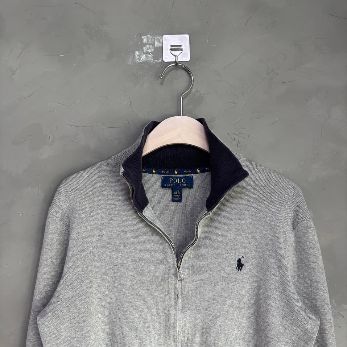 폴로 랄프로렌 니트 집업 그레이 상품이미지2