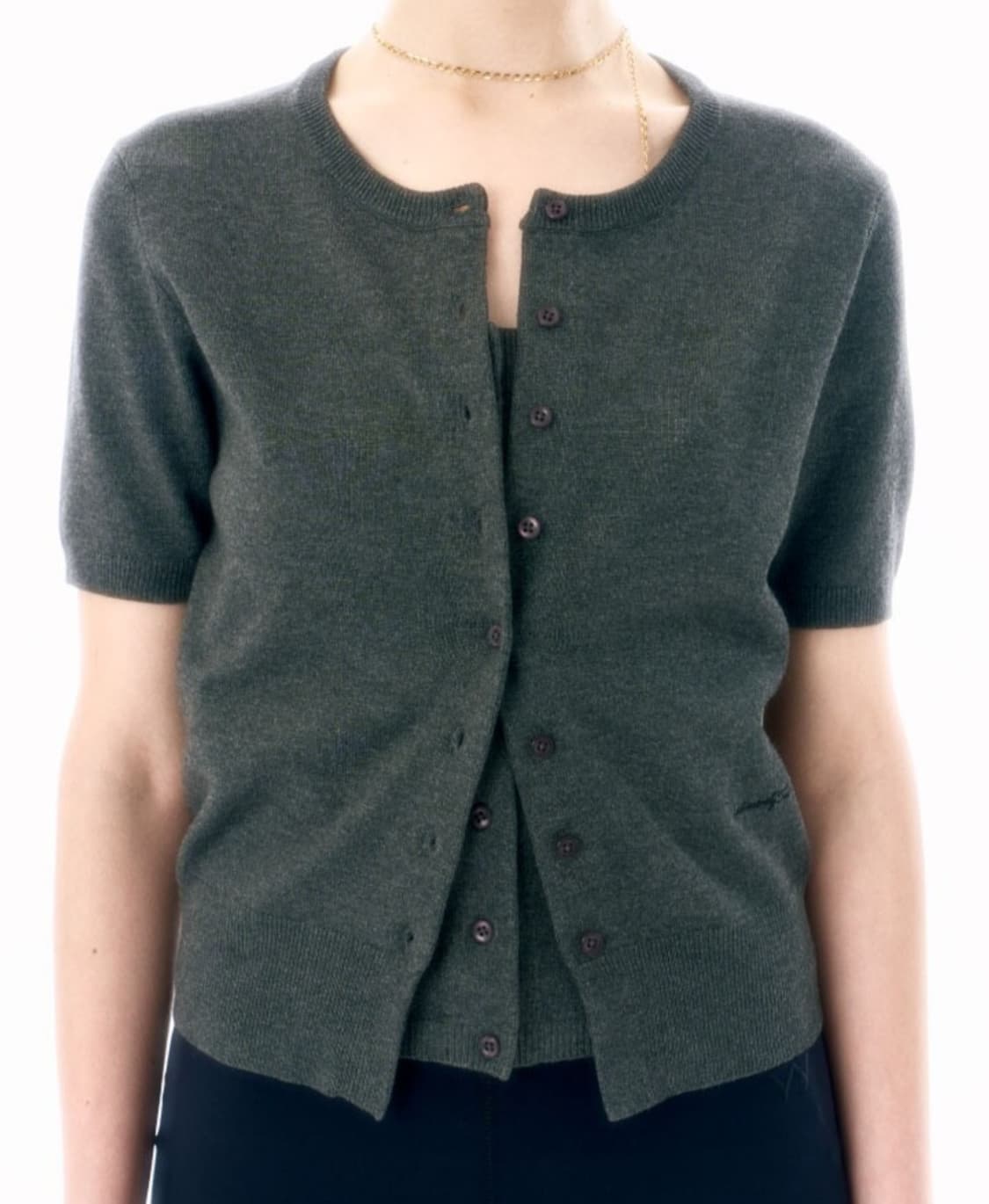 티메이커 뷔스티에 반팔 가디건 set 차콜 상품이미지4