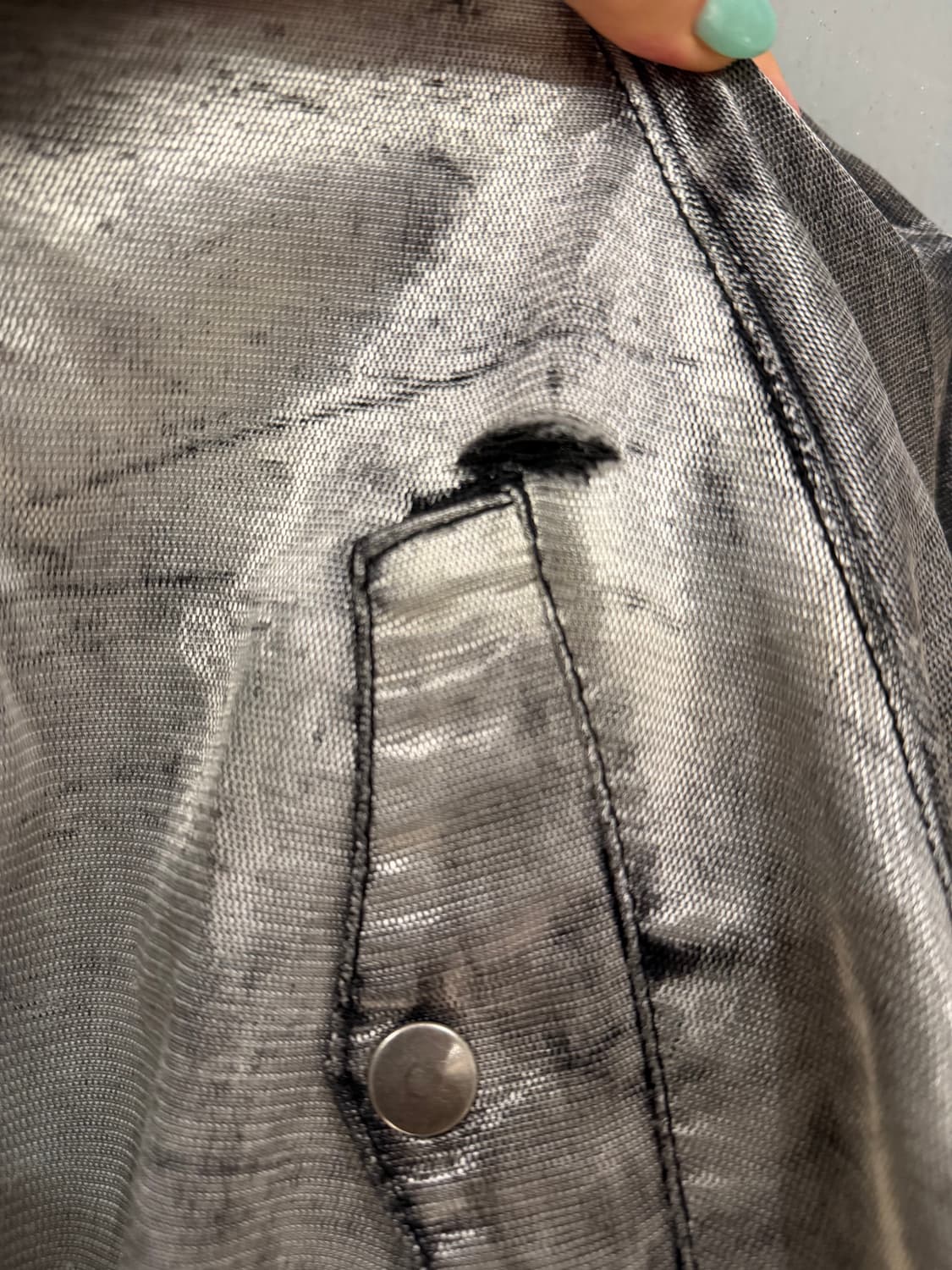 Distressed washing bomber jacket 상품이미지9