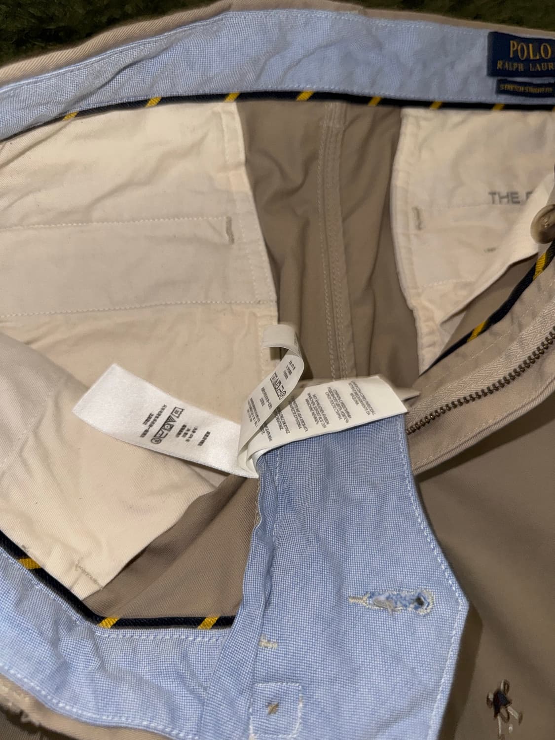 [31X32] 폴로 랄프로렌 엠브로이더리 로고 치노 팬츠 베이지 상품이미지5