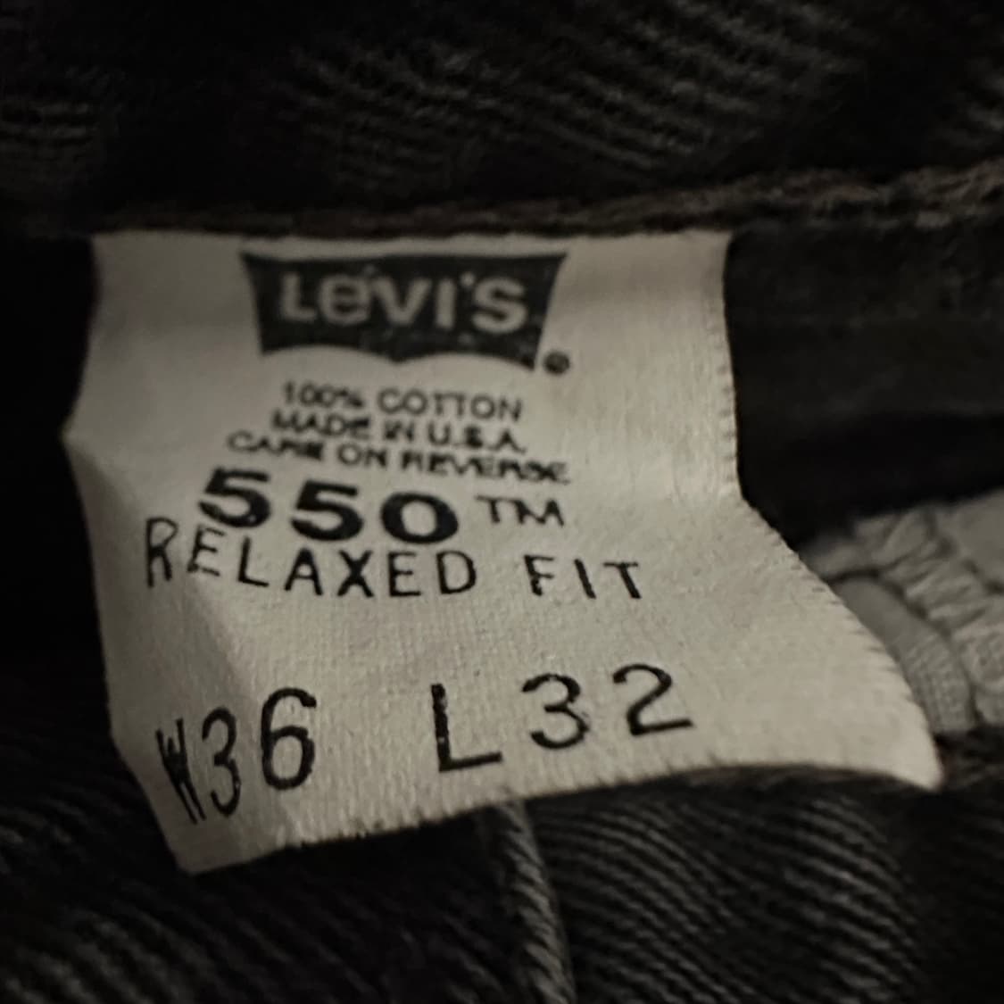 LEVI'S 550 90's usa made black jeans 상품이미지5