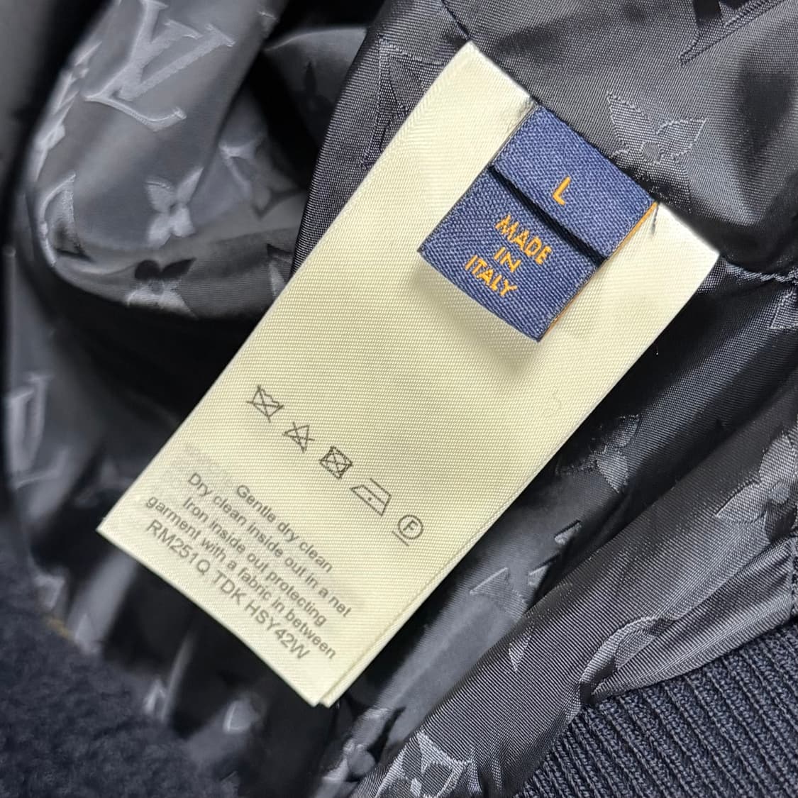 [S+급/L] 25FW 루이비통 레더패치 플리스 블루종 자켓 상품이미지7