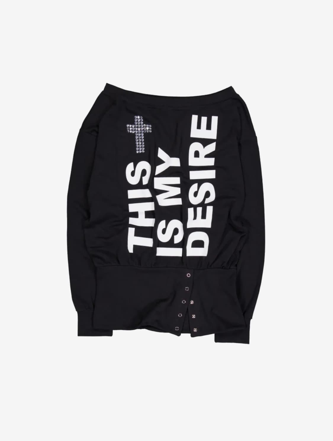 셋업이엑스이 BOLD LETTERING LOOSE TOP BLACK 상품이미지2