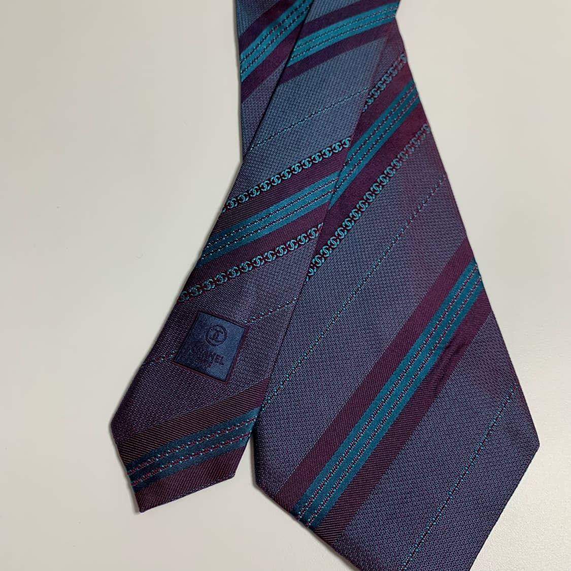 샤넬(CHANEL) 스트라이프 모노그램 명품넥타이 최상급 A 상품이미지4