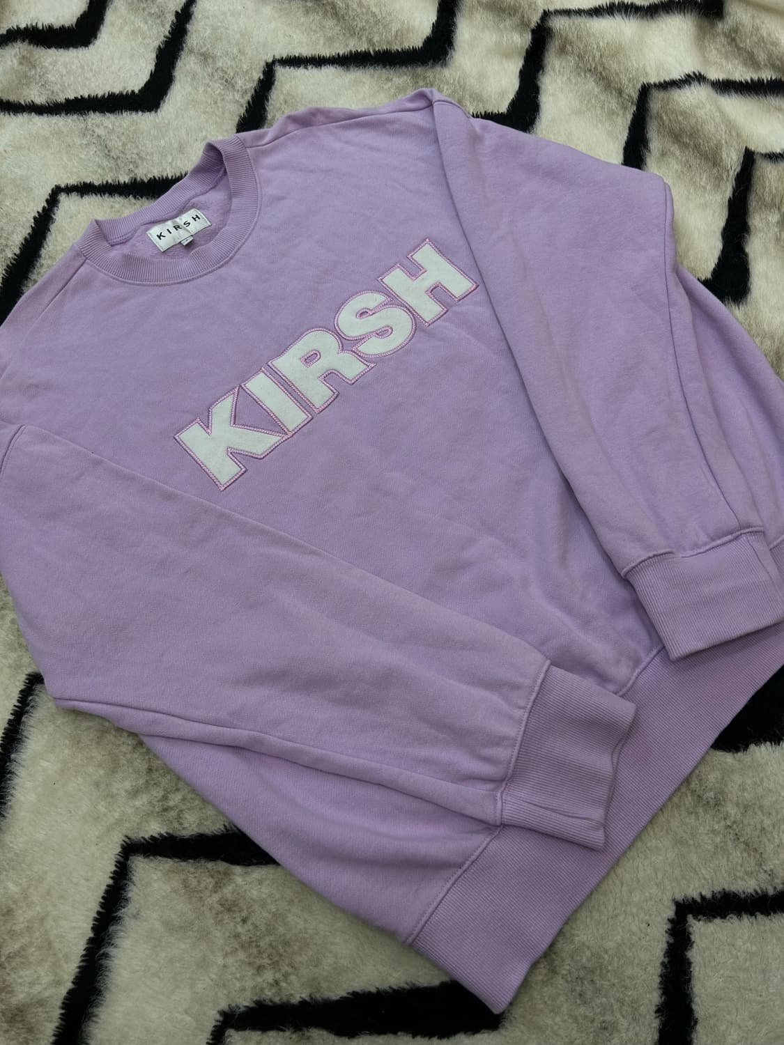 [1]키르시 빅로고 오버핏 맨투맨/기모/라벤더 상품이미지2