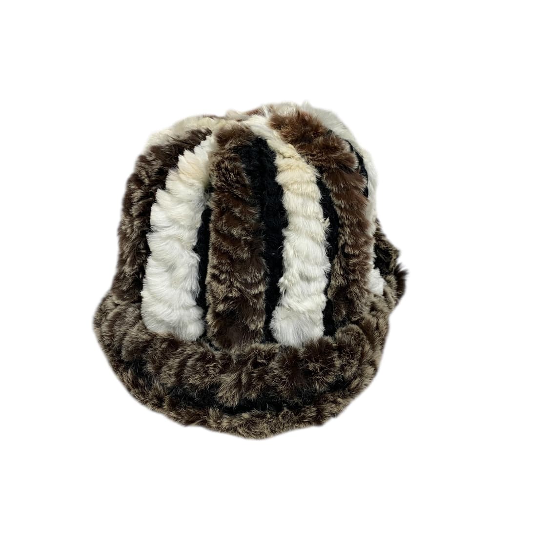 뜨개 배색 퍼 비니 햇 상품이미지2