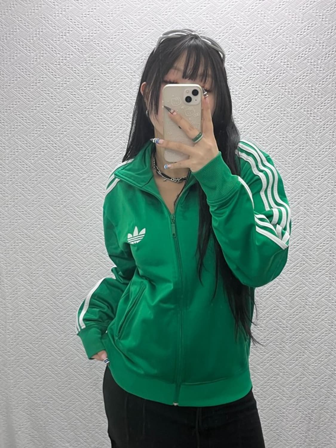 아디다스 파이어버드 그린 트랙탑 집업 져지 100 C05075 상품이미지1