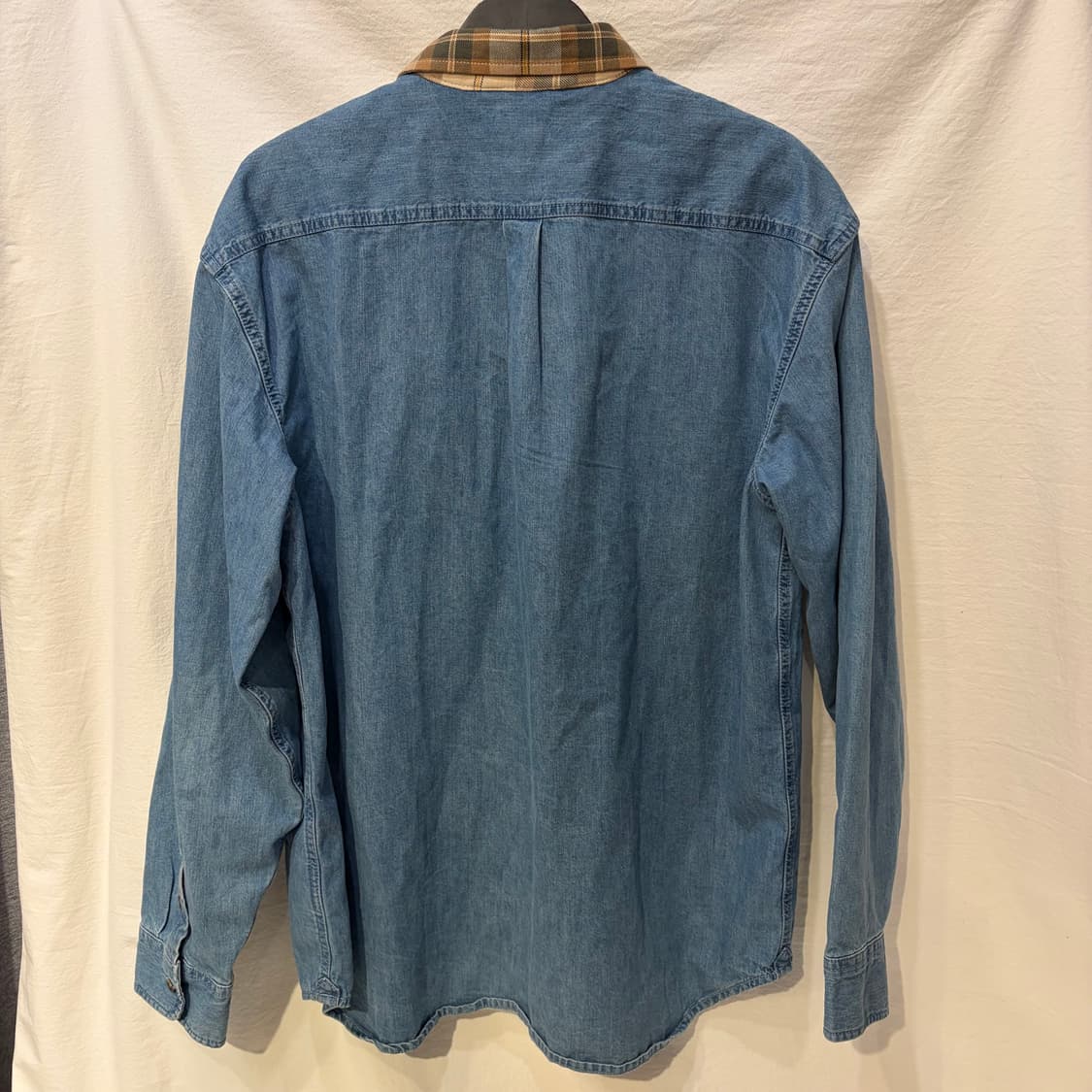반스 데님 셔츠 남방 카라체크 청남방 상품이미지5