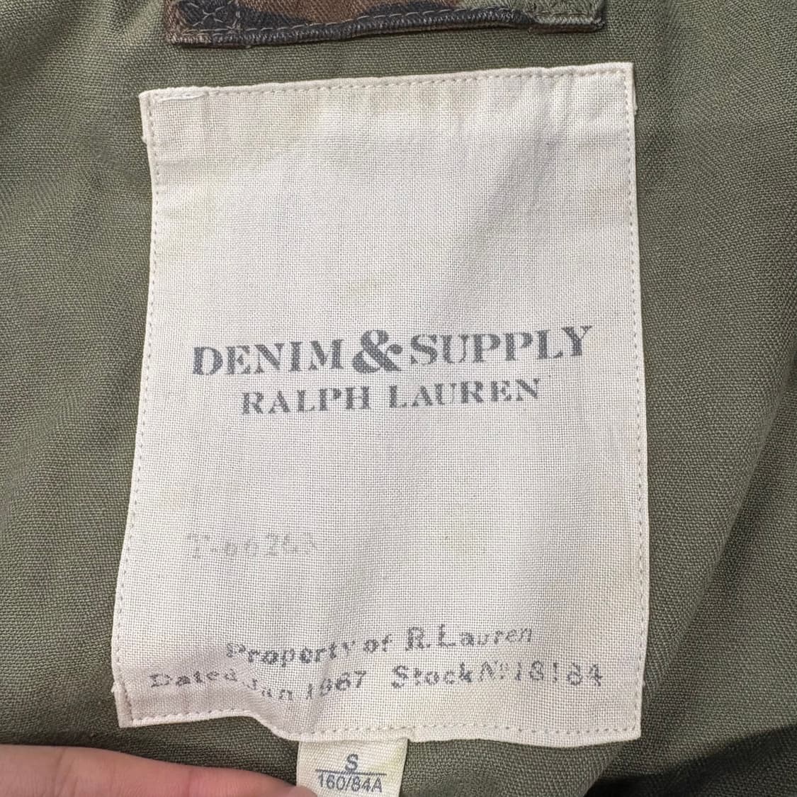 [정품/S] 데님앤서플라이 랄프로렌 밀리터리 카모 성조기 자켓 b17 상품이미지6