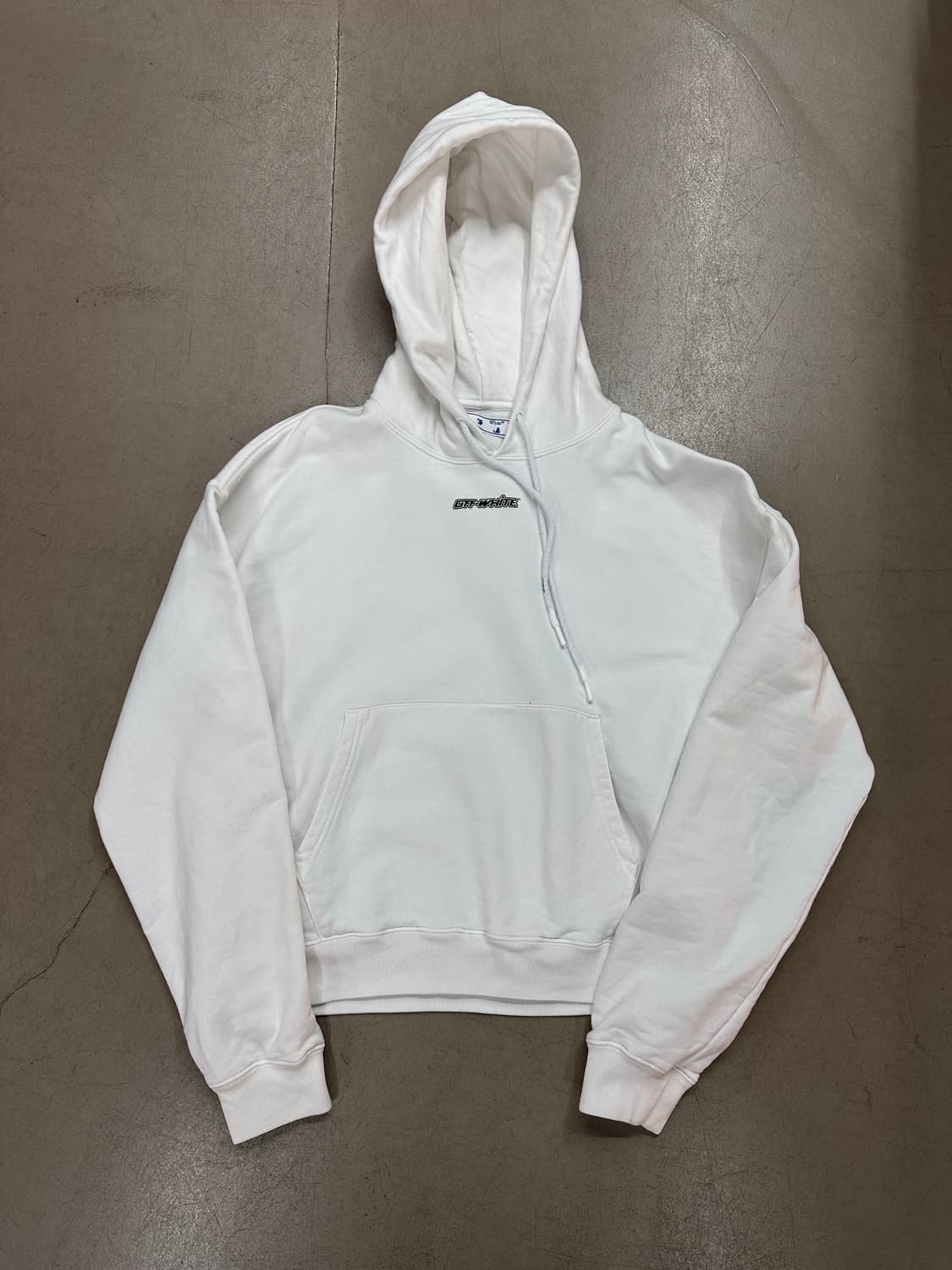 🌟오프화이트 미니 로고 후드 화이트 M🌟 상품이미지3