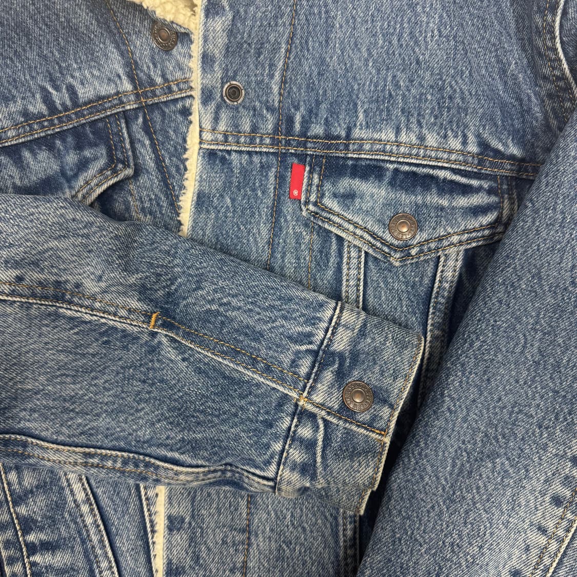 리바이스 셰르파 트러커 양털 청자켓(xs) 상품이미지5