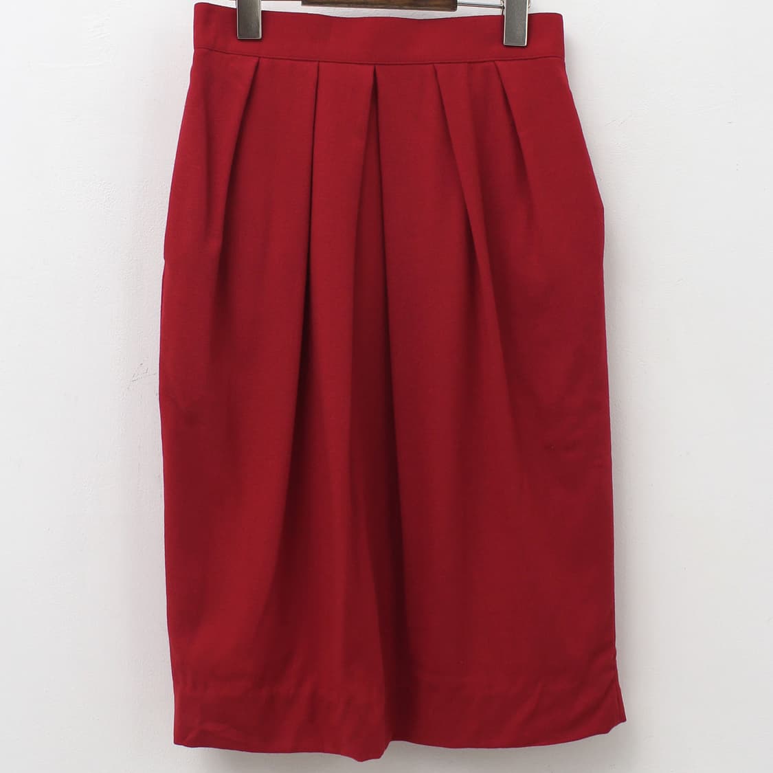 일본 빈티지 레드 써머 울 골드 더블버튼 자켓 미디 스커트 셋업 세트 상품이미지8