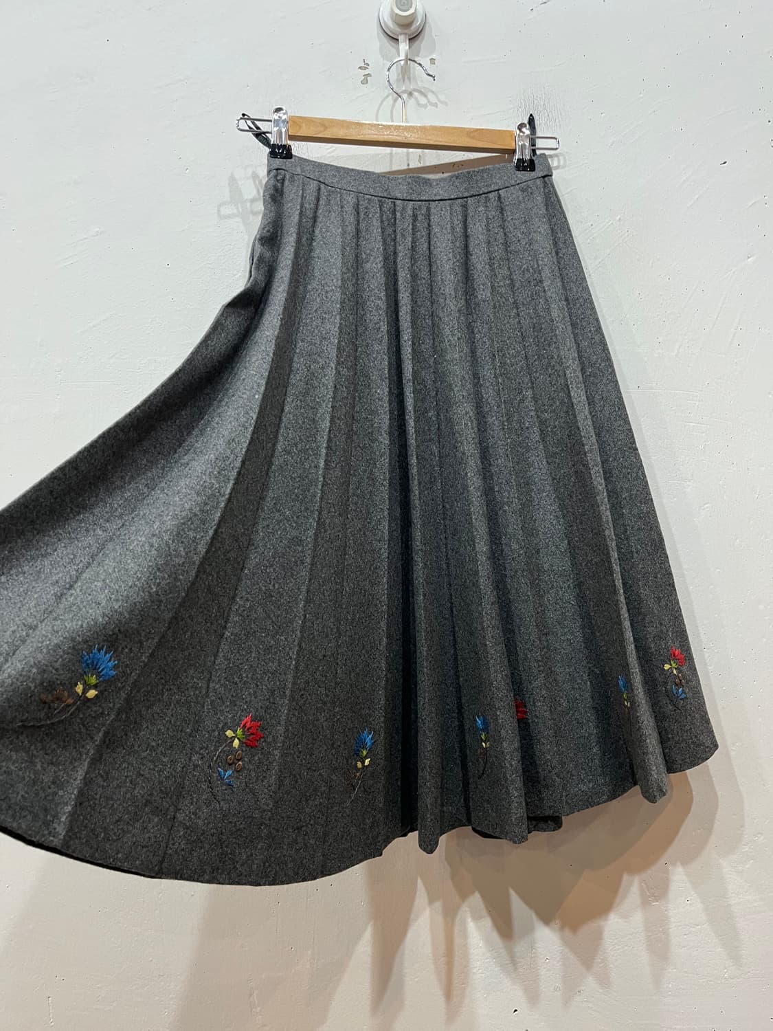 JACQUES ESTEREL 자수 울 스커트 Made in JAPAN  상품이미지7