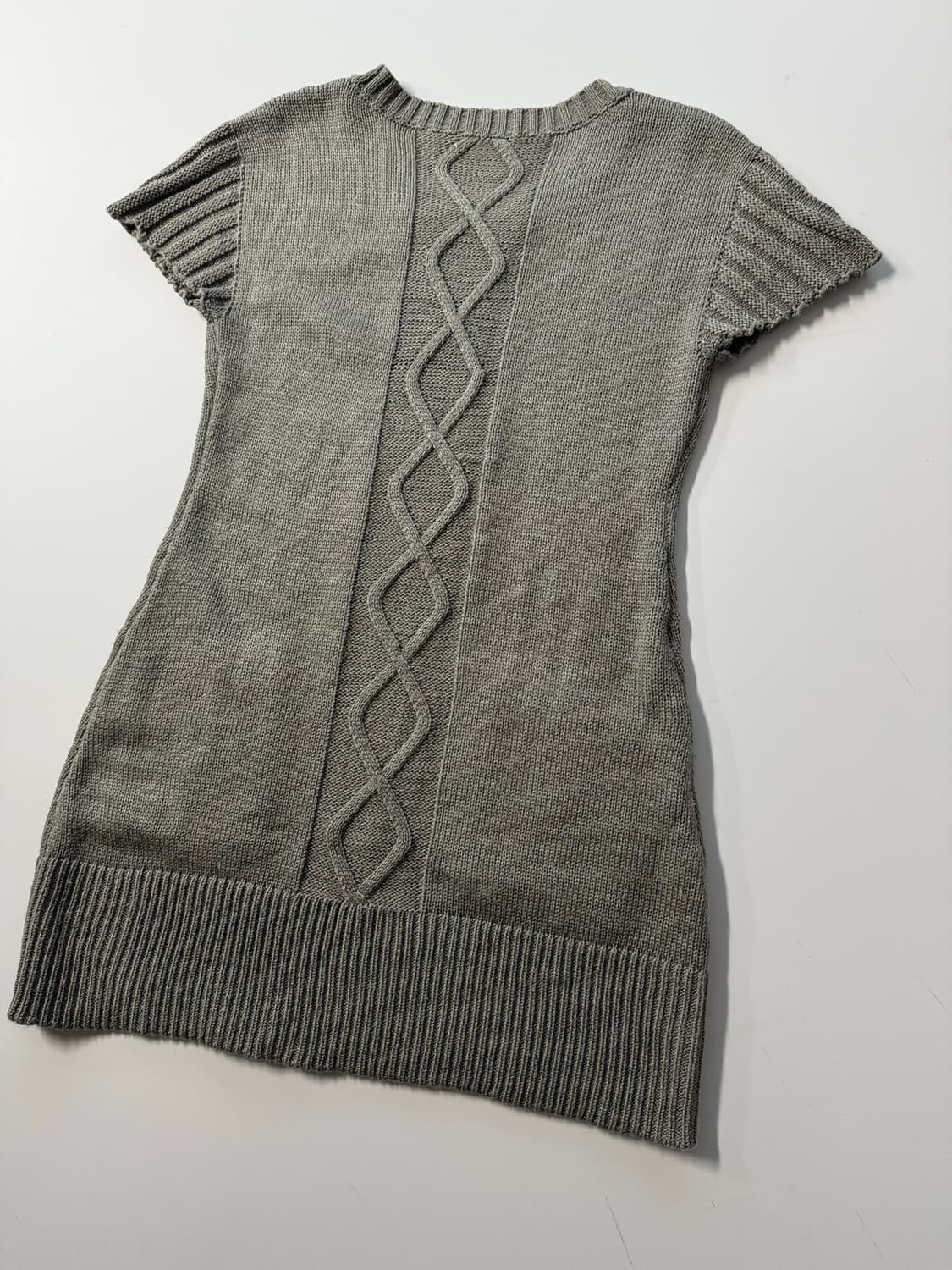 케이블 니트 패턴 원피스 상품이미지7