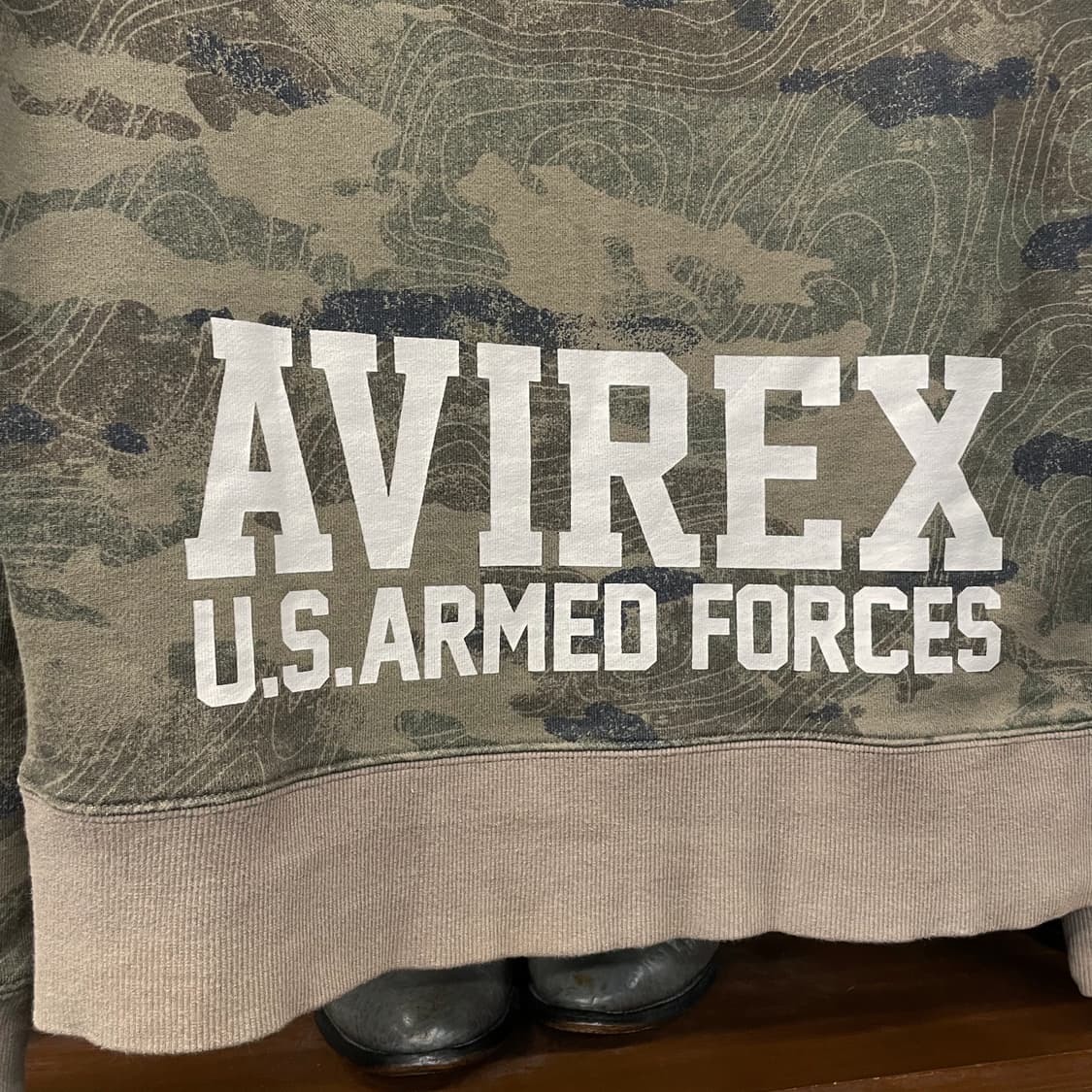 아비렉스 카모 패턴 스펠 아웃 맨투맨 스웻 셔츠 상품이미지6