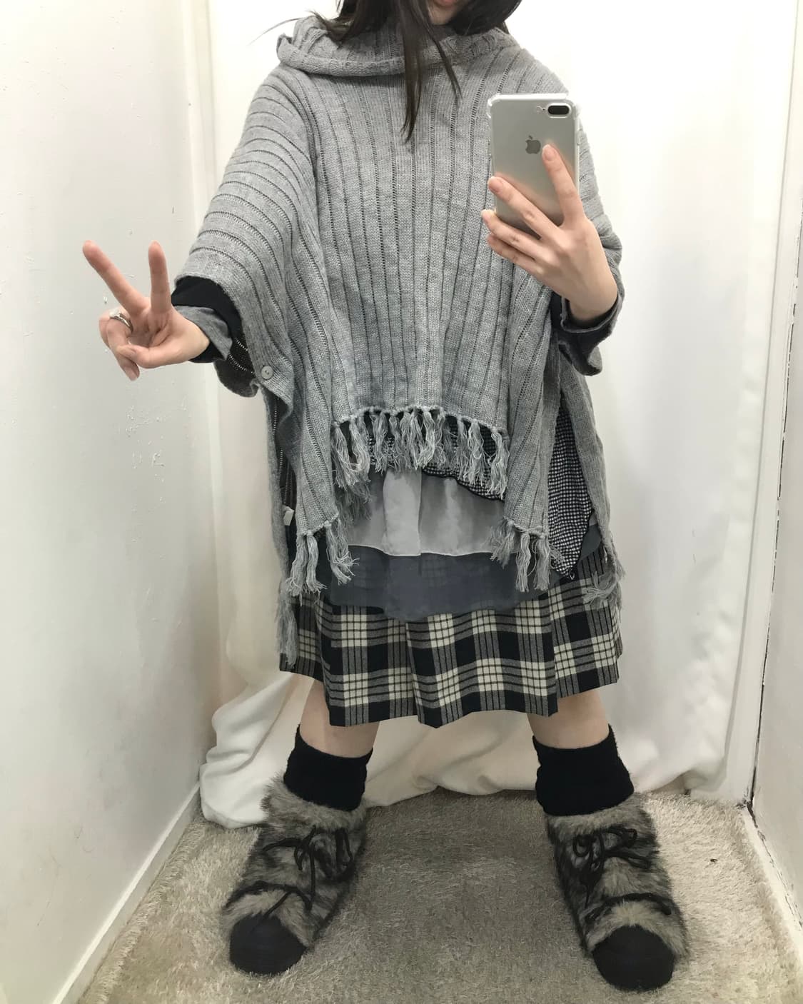 무채색 케이프 코디 세트 🤍 상품이미지3