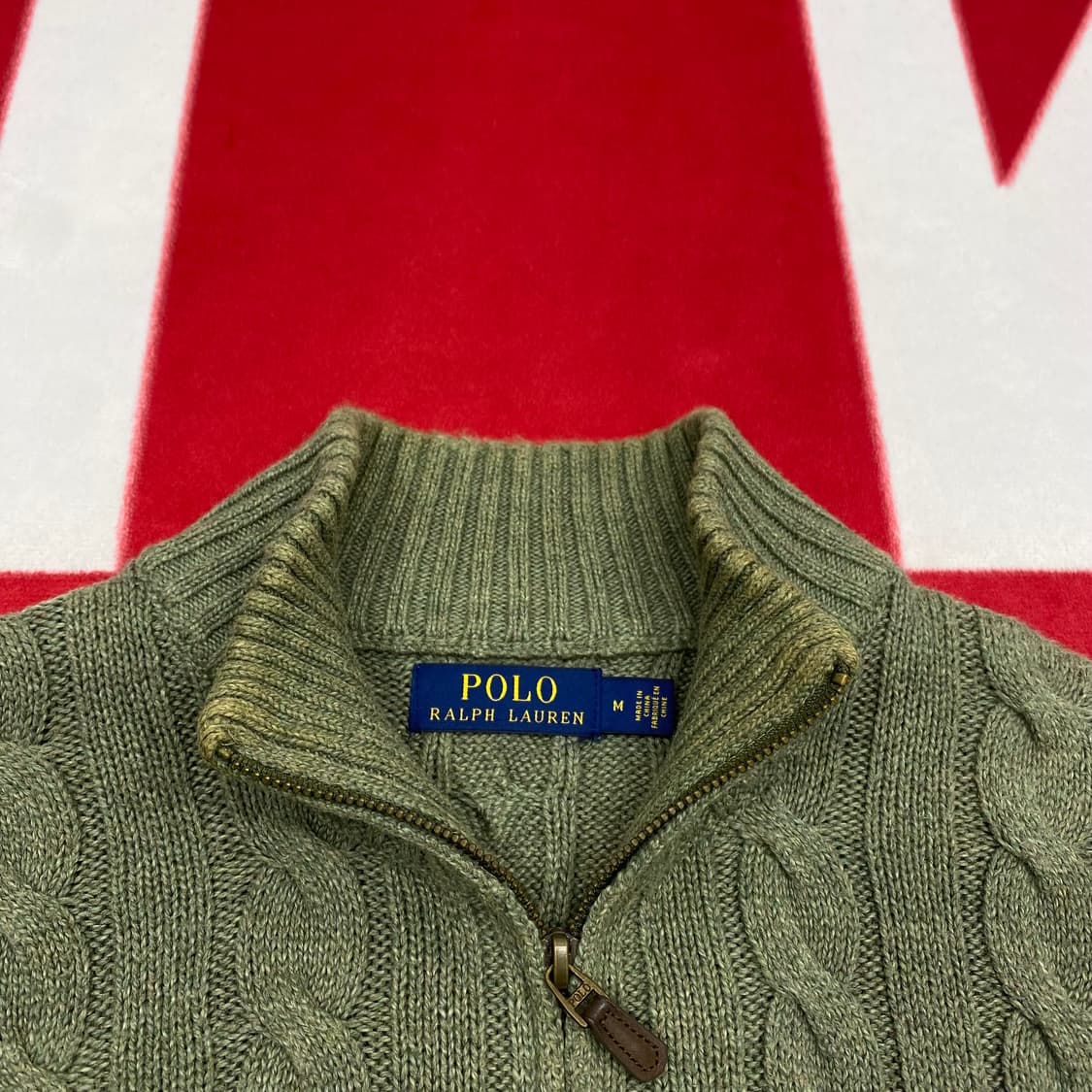 폴로 하프집업 니트 M 상품이미지3