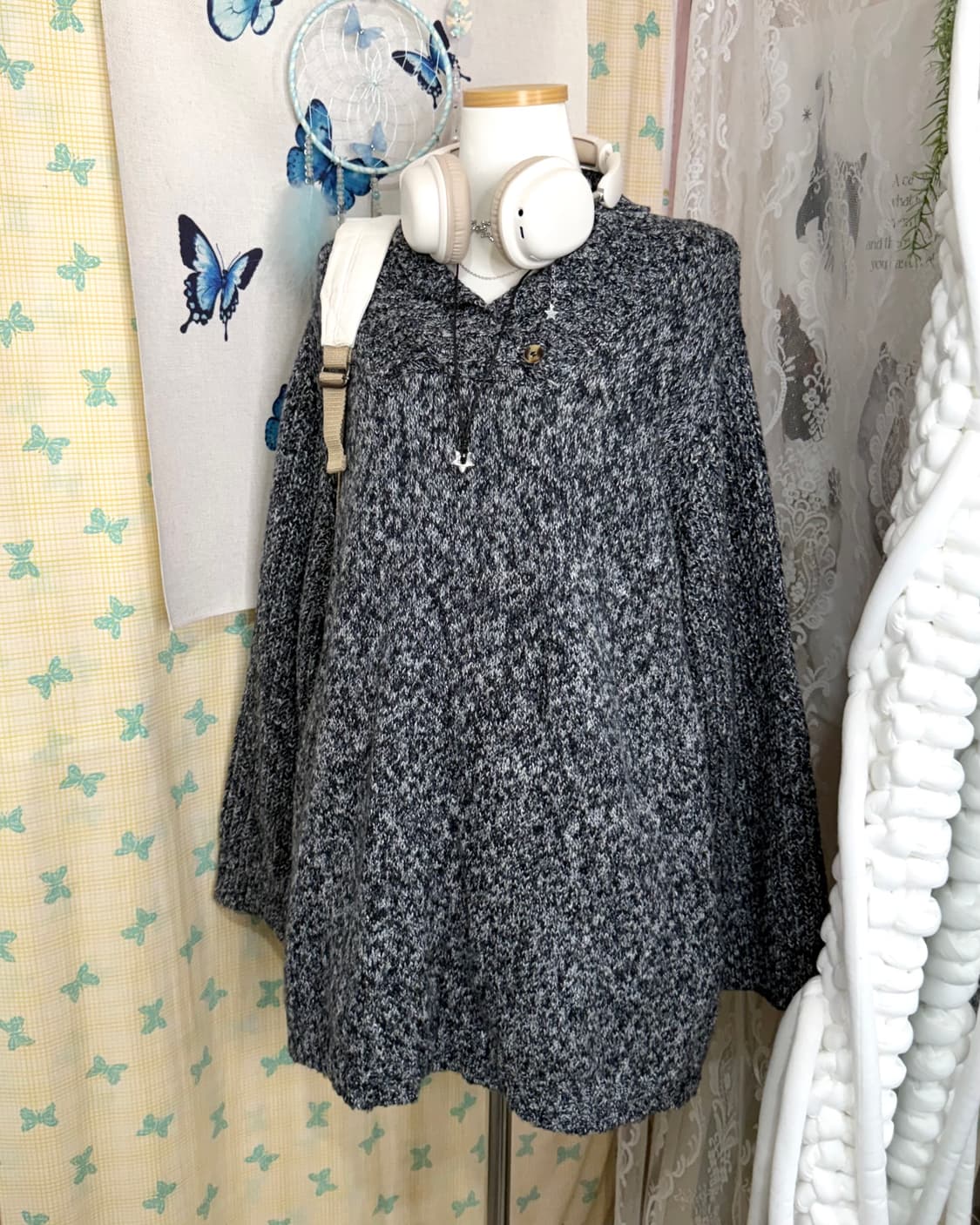 블랙 & 화이트 오레오 오버핏 니트 상품이미지3