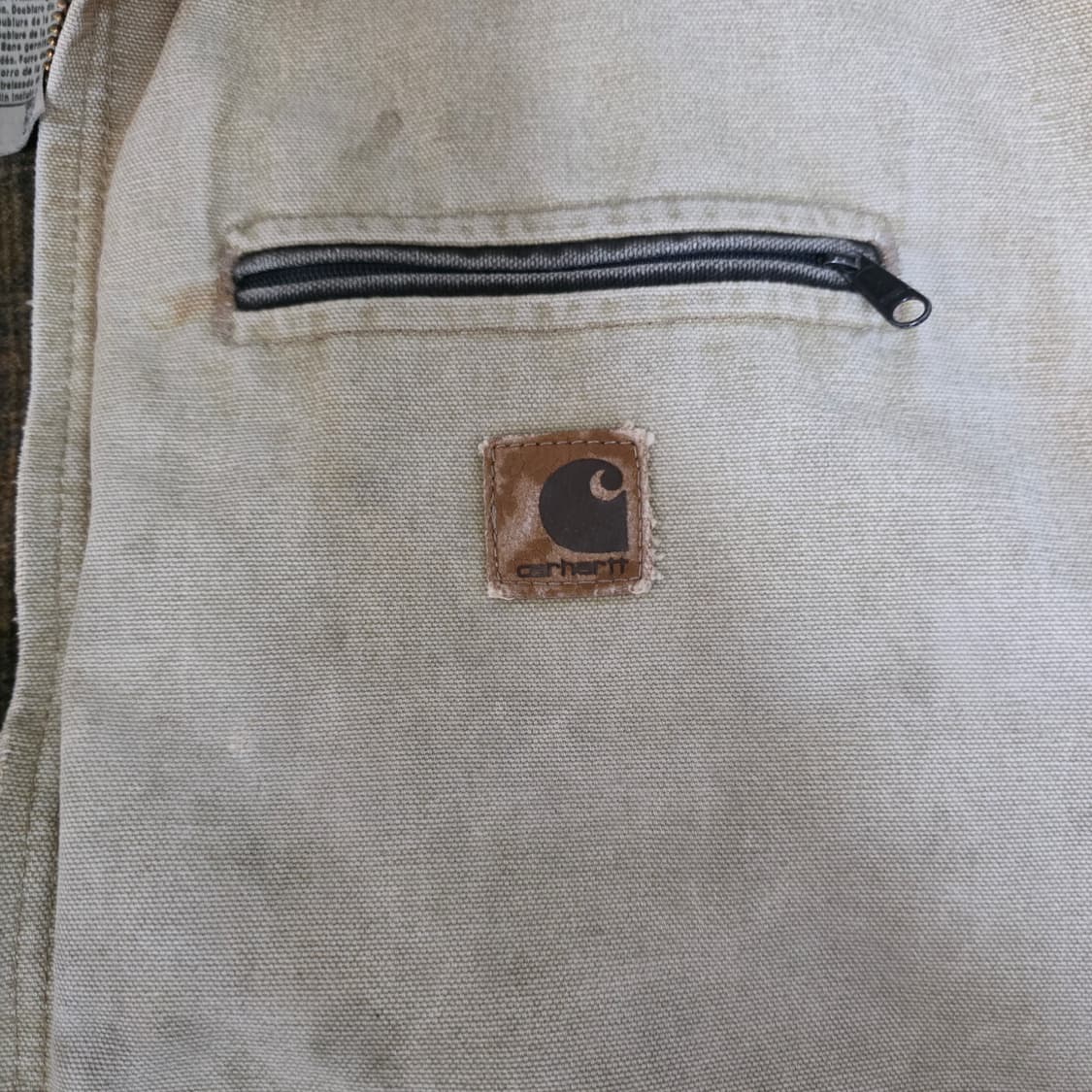 [2XL] 00s 빈티지 칼하트 J97 BRN 트래쉬드 디트로이트 자켓 상품이미지4