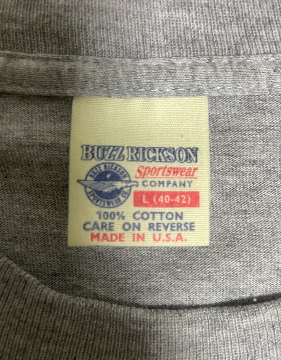 빈티지 버즈릭슨 USAAF P-51D 머스탱 전투기 티셔츠 / L 상품이미지5