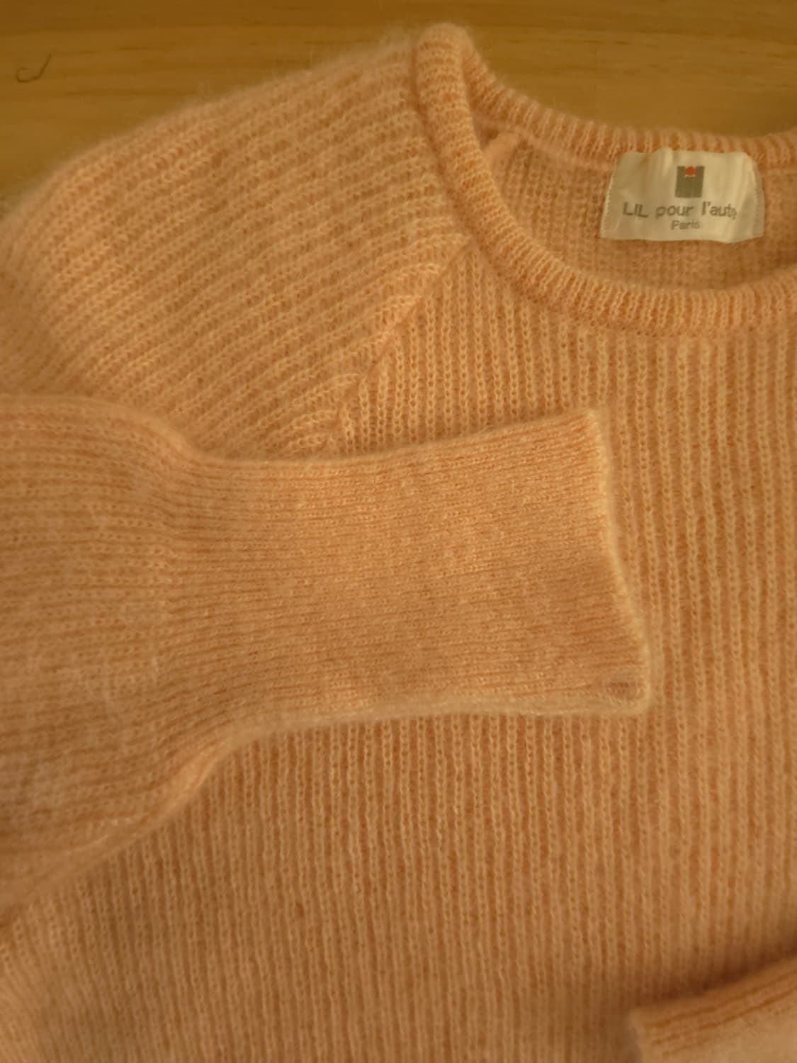 살구빛 키드모헤어 니트 - Lil pour l'autre Paris 상품이미지6