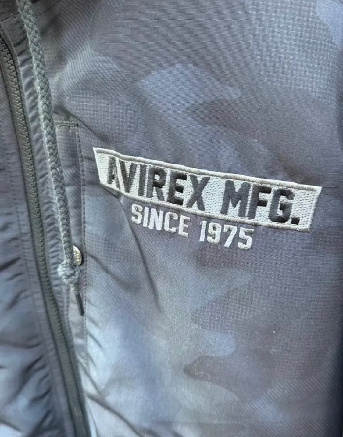 아비렉스 밀리터리 카모 후드 ma1 자켓 XL 상품이미지4