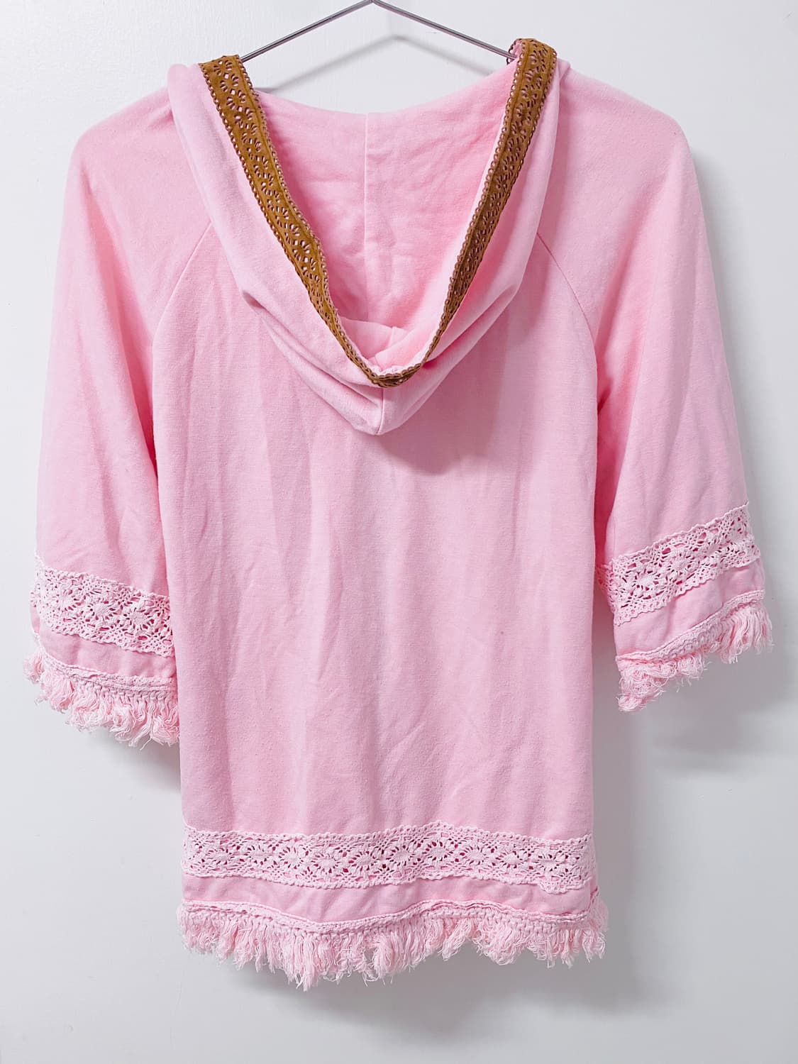 리즈리사 딸기초코 리본 후드 튜닉 히메갸루 히메카지 모리걸 보헤미안 상품이미지2