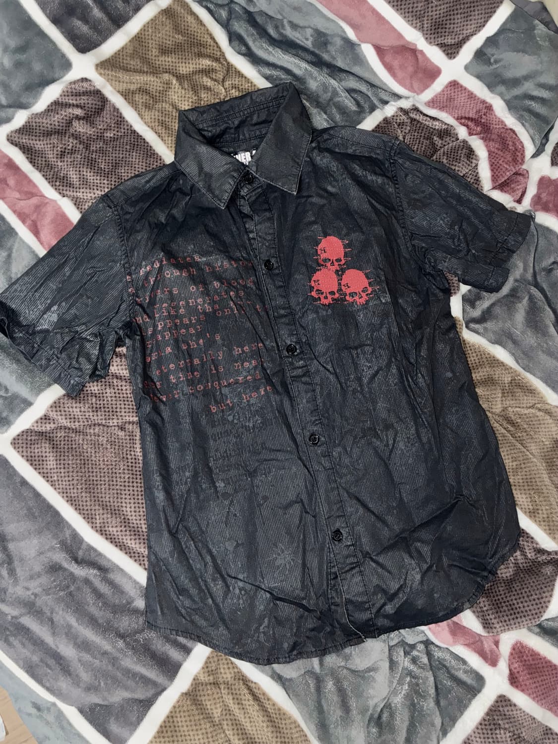 큐티펑크 해골 반팔셔츠 상품이미지2