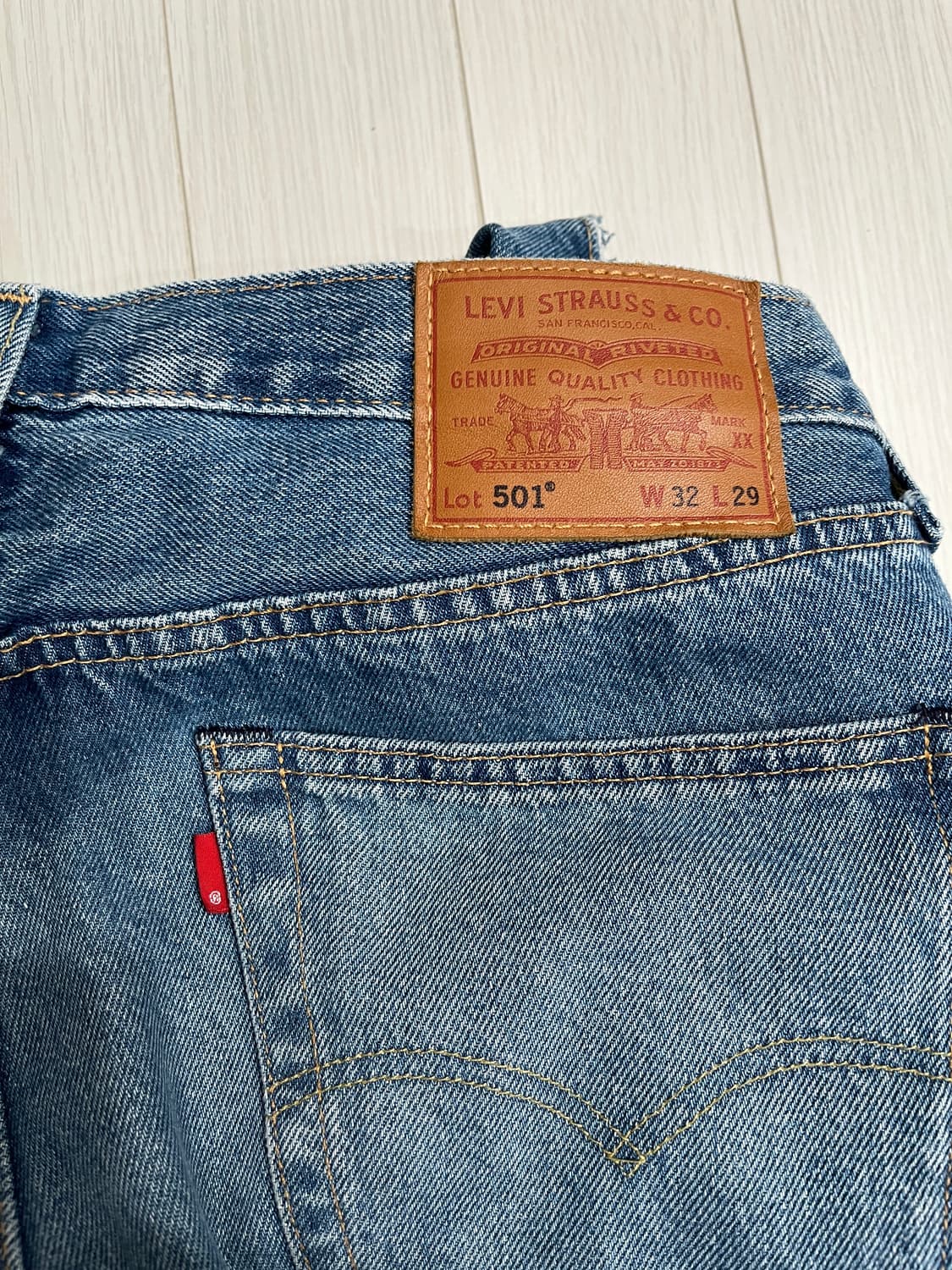 리바이스501 프리미엄 중청 32x29 상품이미지4