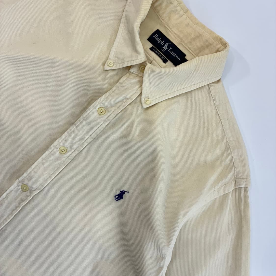 Polo  폴로 랄프로렌 자수 코튼 코듀로이 아이보리 셔츠  상품이미지3