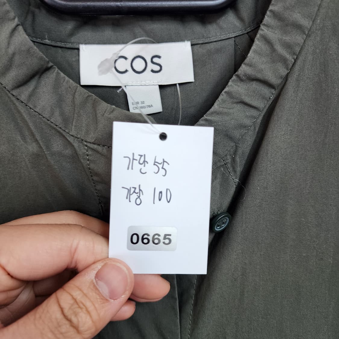 COS 코스 카키색 롱 셔츠 원피스 상품이미지7