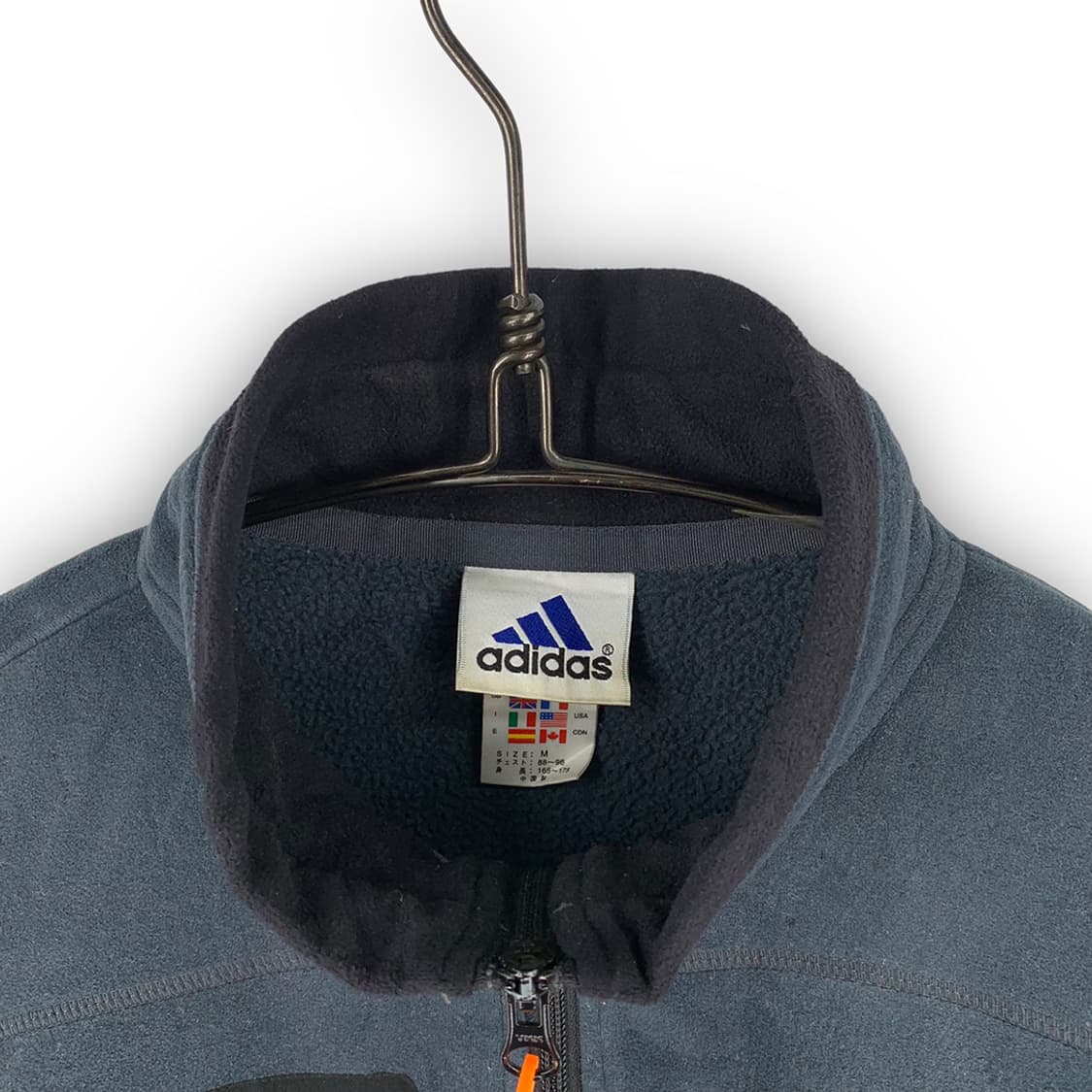 아디다스 로고 플리스 집업 자켓 상품이미지5