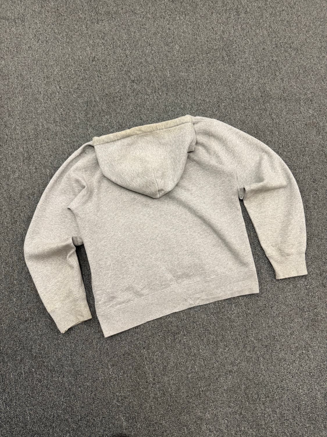 XL)베이프 빈티지 해피뉴이어 그레이 기모 후드티 상품이미지5