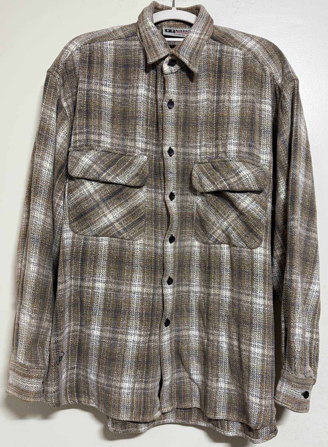 비치스케이트보드 울 체크셔츠 상품이미지1