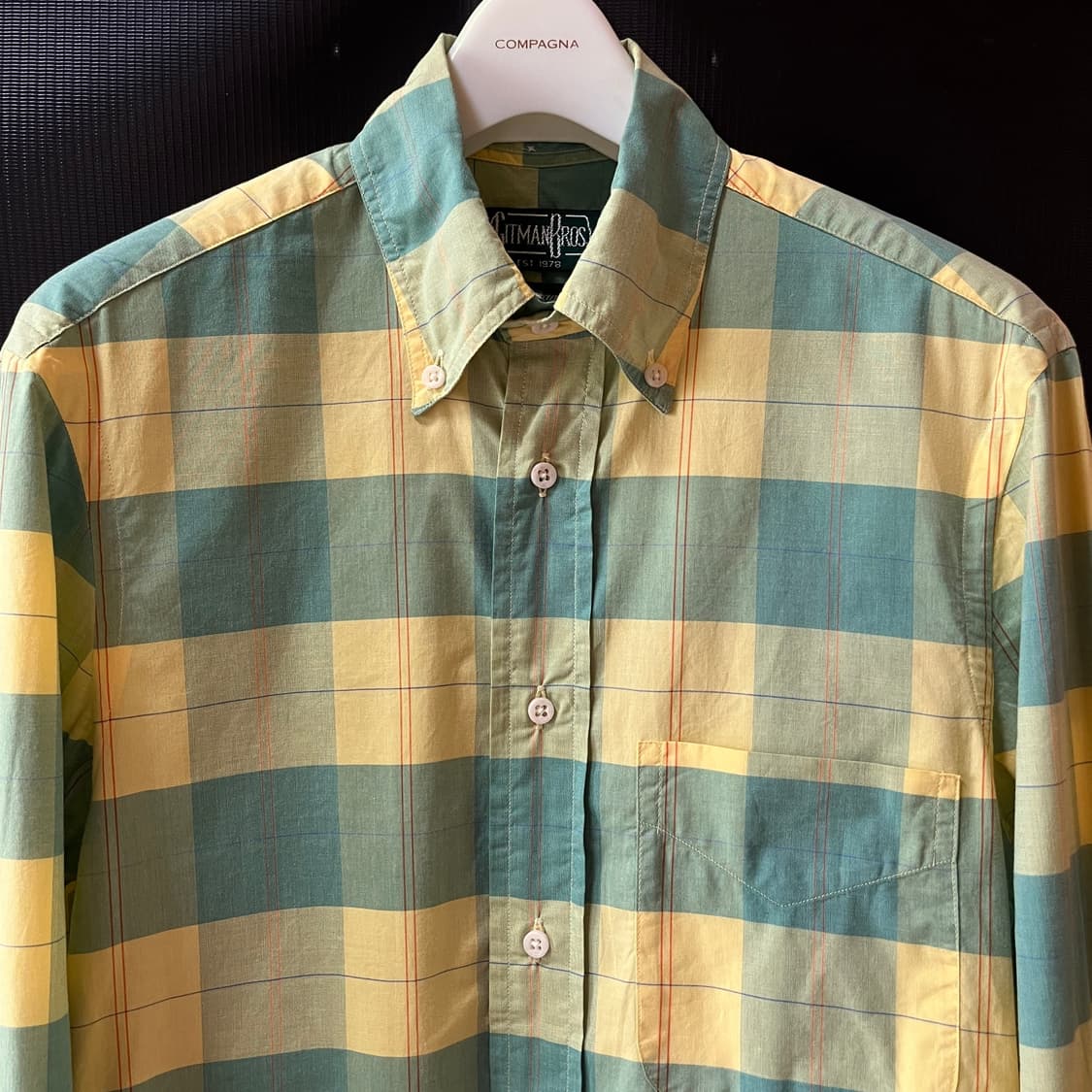 XS) 90s 짓먼 브로스 Made in U.S.A 버튼다운 셔츠 상품이미지4
