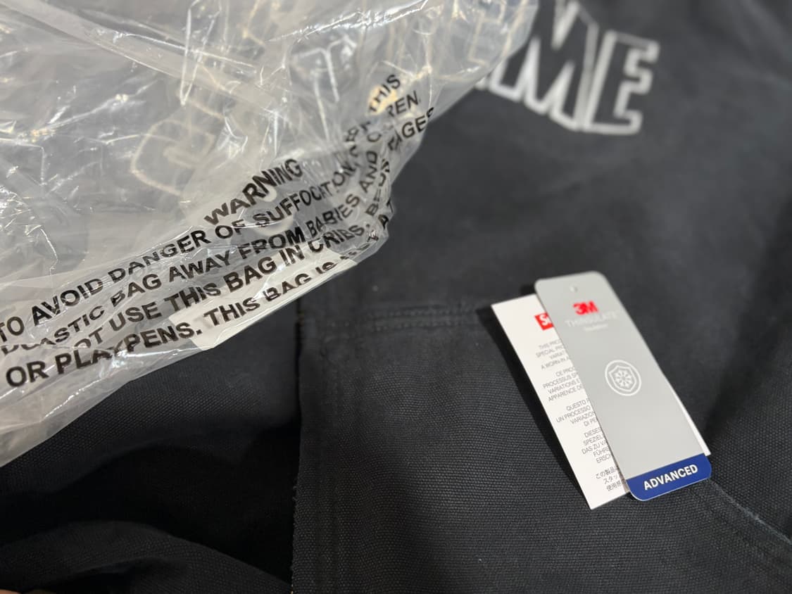 슈프림 리플렉티브 아크 후드 워크 자켓 블랙 - 25FW 상품이미지3