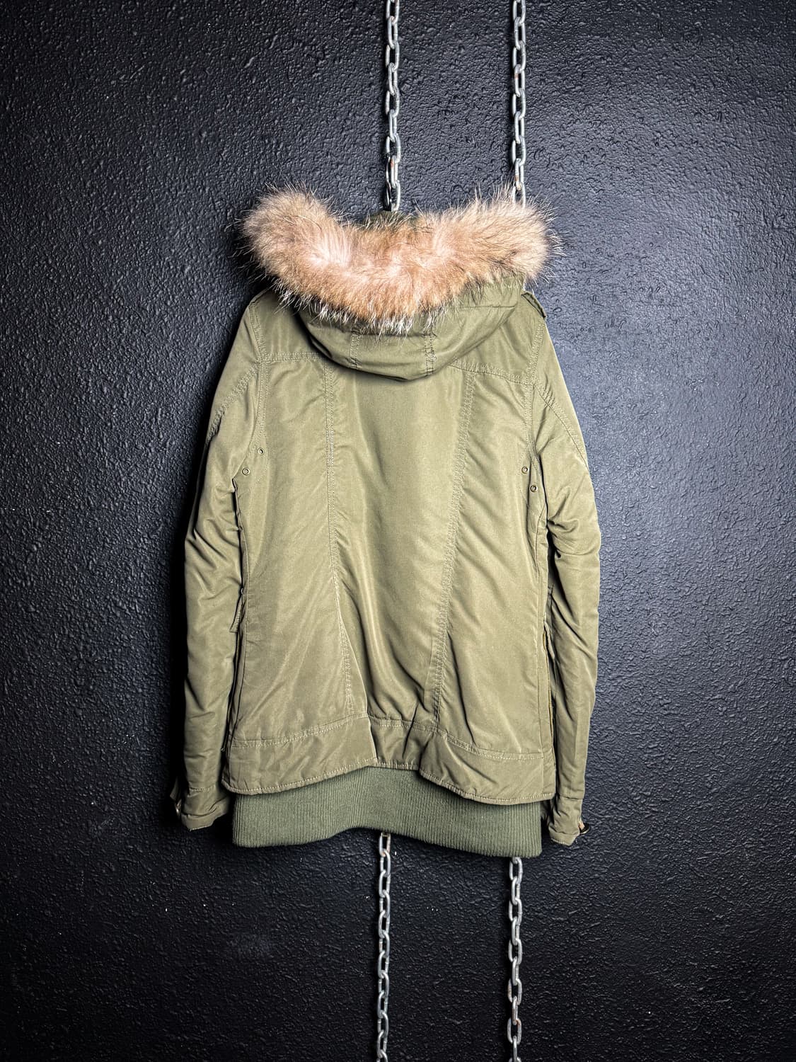 Vintage Fur Hood Short Parka 상품이미지10