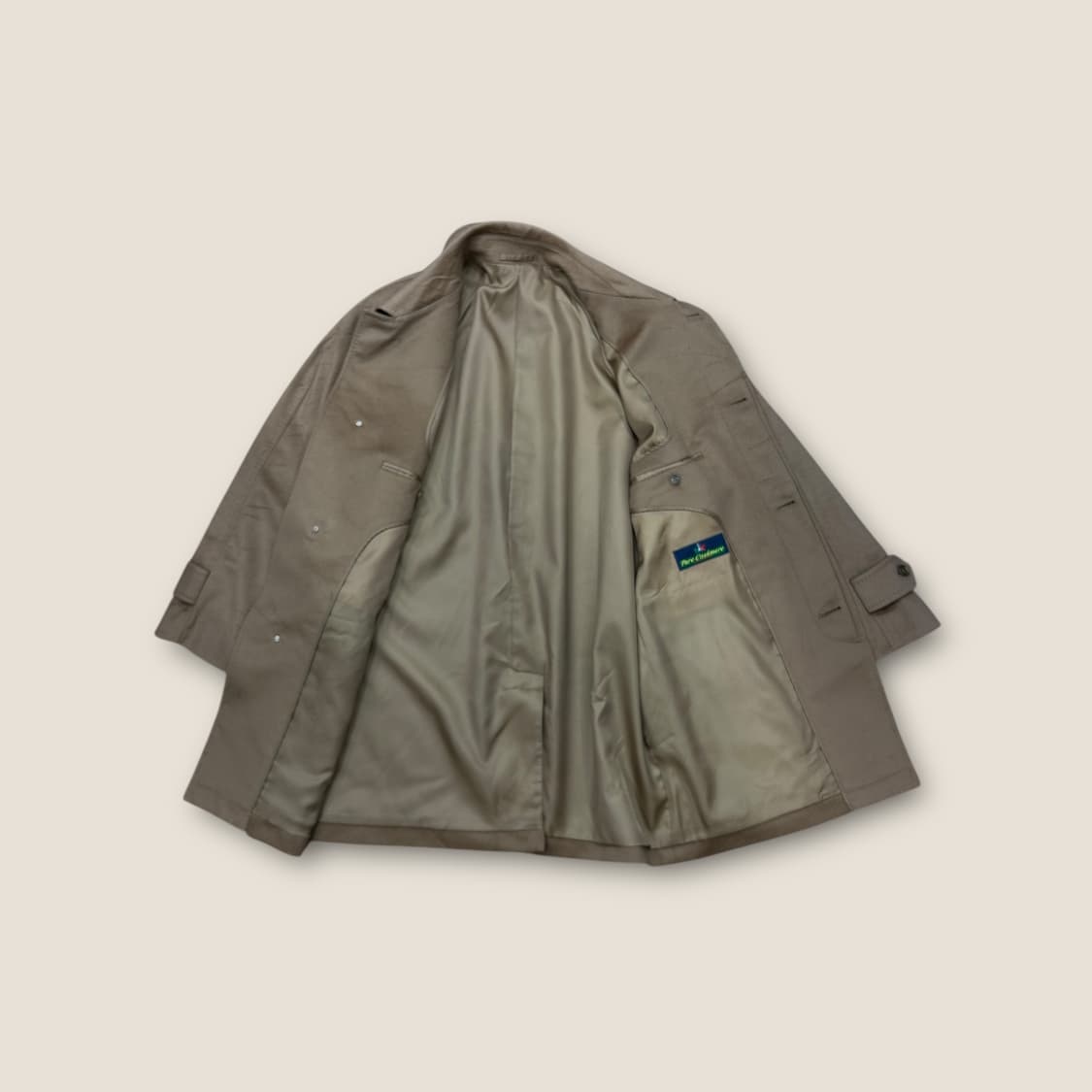 L012 빈티지 이탈리안 퓨어 캐시미어 라글란 코트 size M 상품이미지3