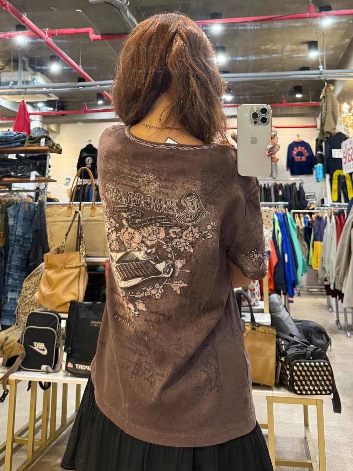 빈티지 프린팅 오버사이즈 반팔 티셔츠 상품이미지5