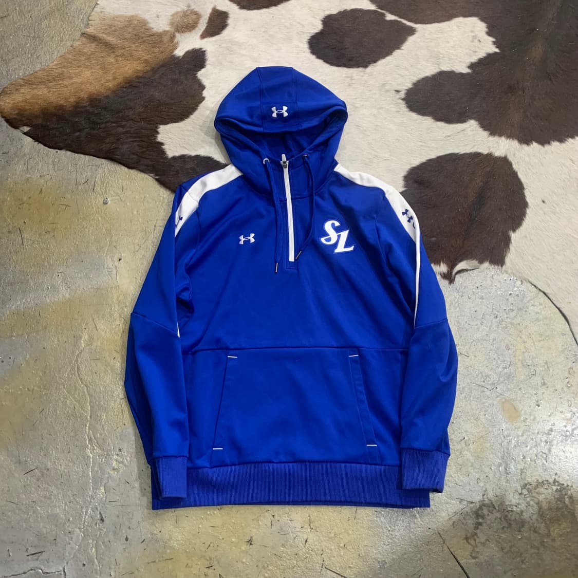 3XL 언더아머 삼성라이온즈 후드 반집업/A4453 상품이미지1