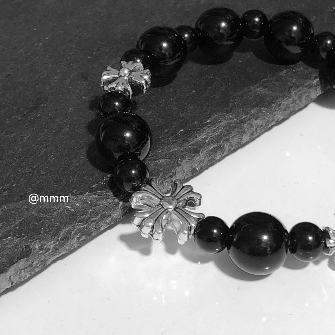 (Unisex) 크로스 스톤볼 팔찌3 상품이미지2