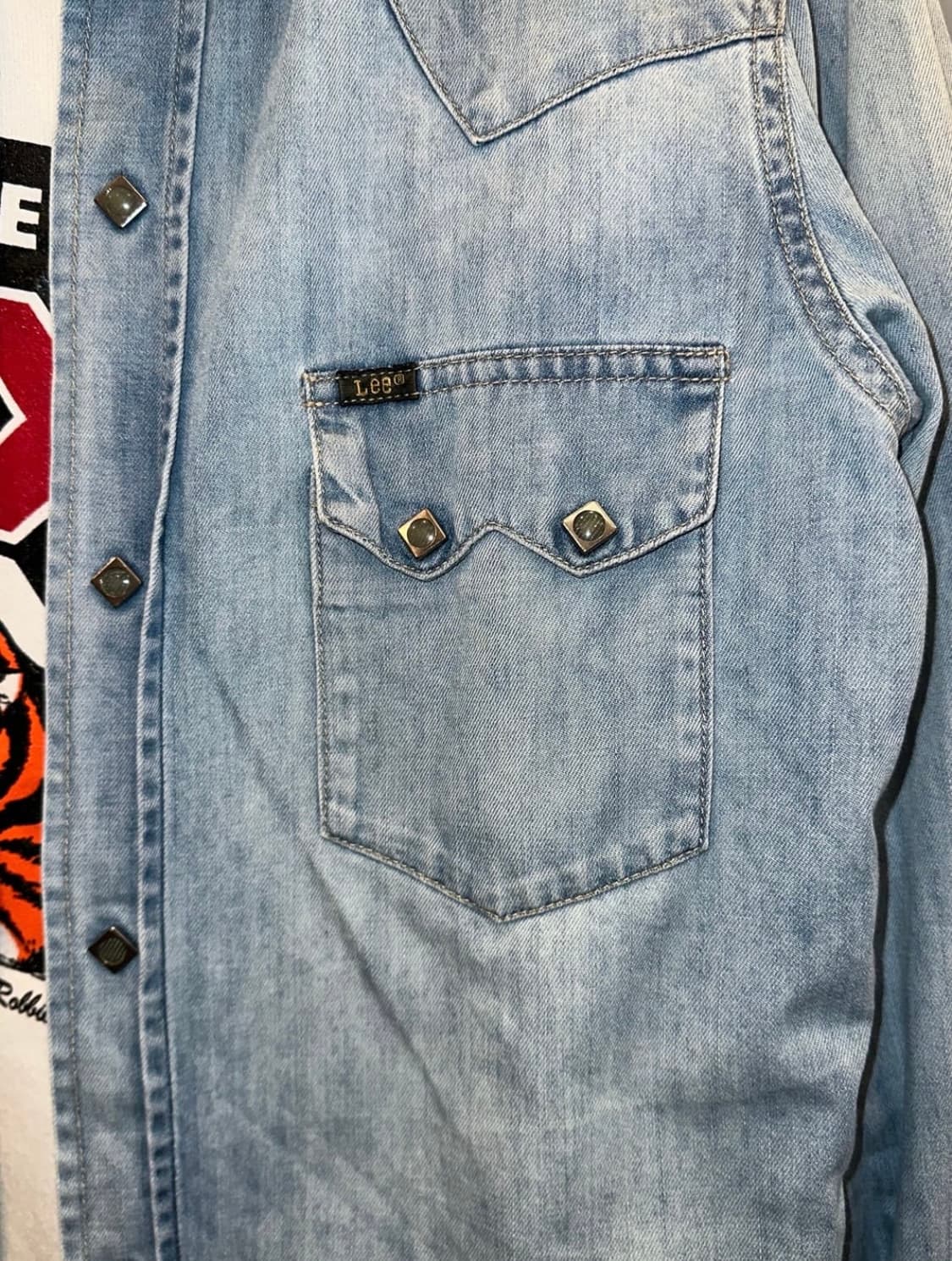 Lee riders vence exchange 웨스턴 데님 셔츠 상품이미지4